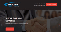Desktop Screenshot of manthainsurance.com